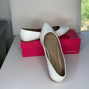 White Pointed Toe Flats (Sold)
